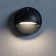 Black Outdoor Wall Light 12V 1W LED Eyelid IP44 3000K 104mm Black Outdoor Wall Light 12V 1W LED Eyelid IP44 3000K 104mm